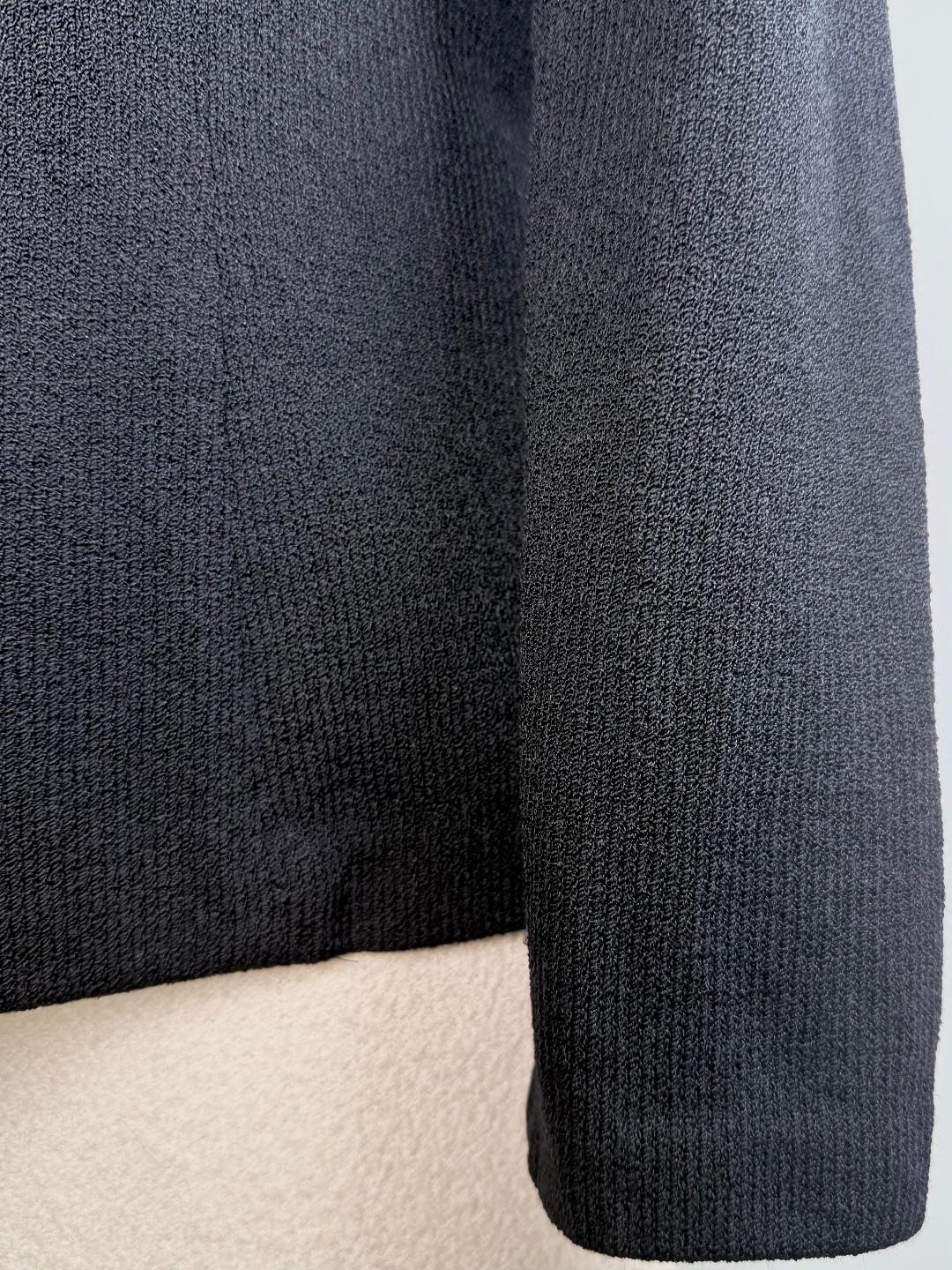 Iconic St.John knit black jacket gold logo buttons - Size 6 and 12