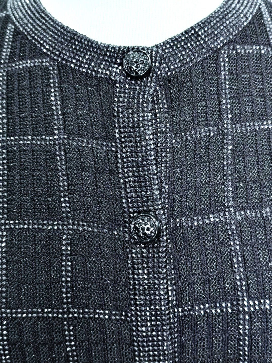 St John Evening Jacket in Black Shimmer with Paillettes - Size 4