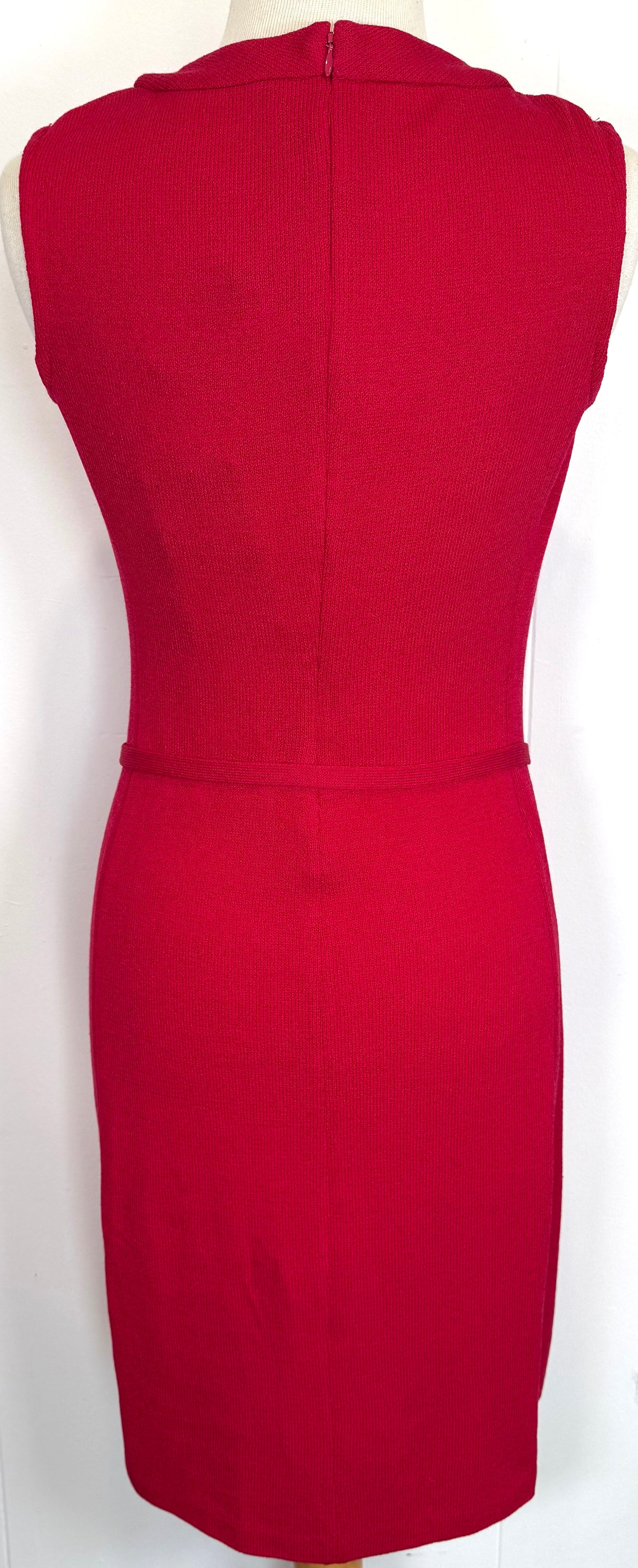 St. John Cerise Pink Santana Knit Sleeveless Dress – NWT $1,195 – Size 4