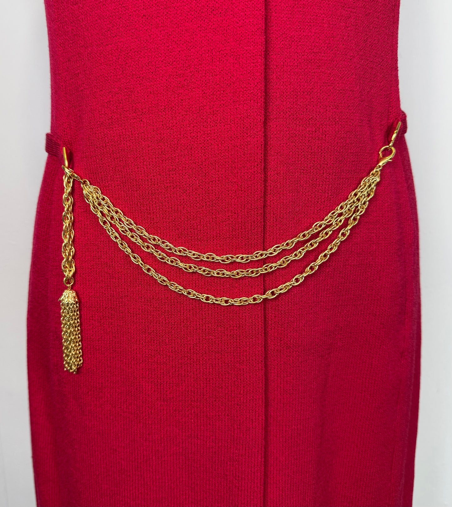 St. John Cerise Pink Santana Knit Sleeveless Dress – NWT $1,195 – Size 4
