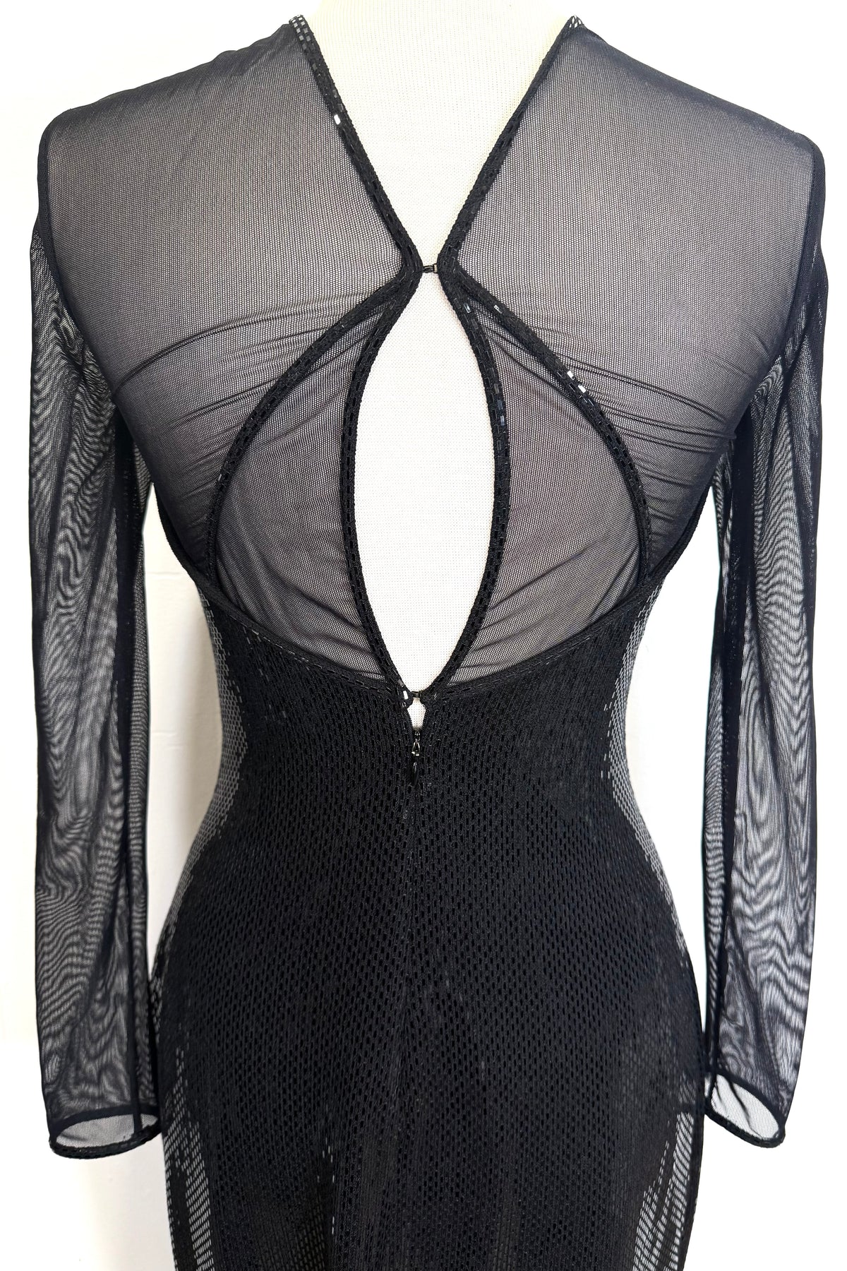 St. John Black Santana Knit Long Dress – Allover Paillettes – Size 6