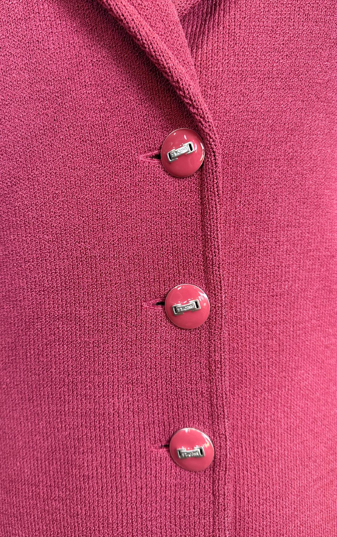 St. John Antique Rose Santana Knit Jacket – Size 16