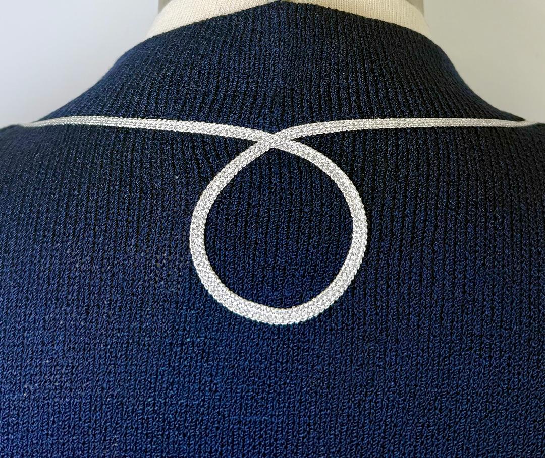 St. John Nautical-Inspired Navy Short Jacket with Silver Trim - Size L/10/12