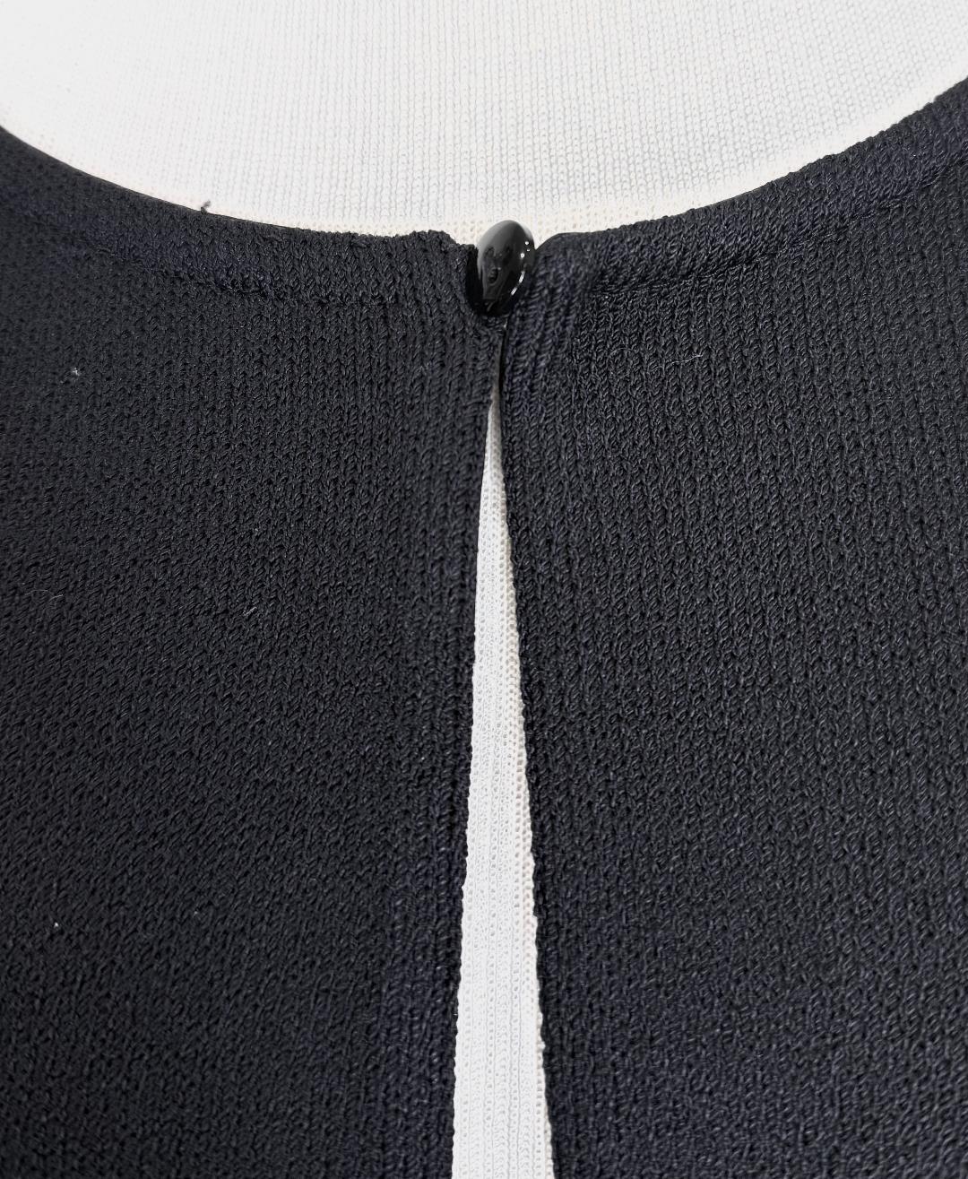 St. John Black Santana Knit Short Sleeve Bolero Jacket – Classic Layering Style - Size 8