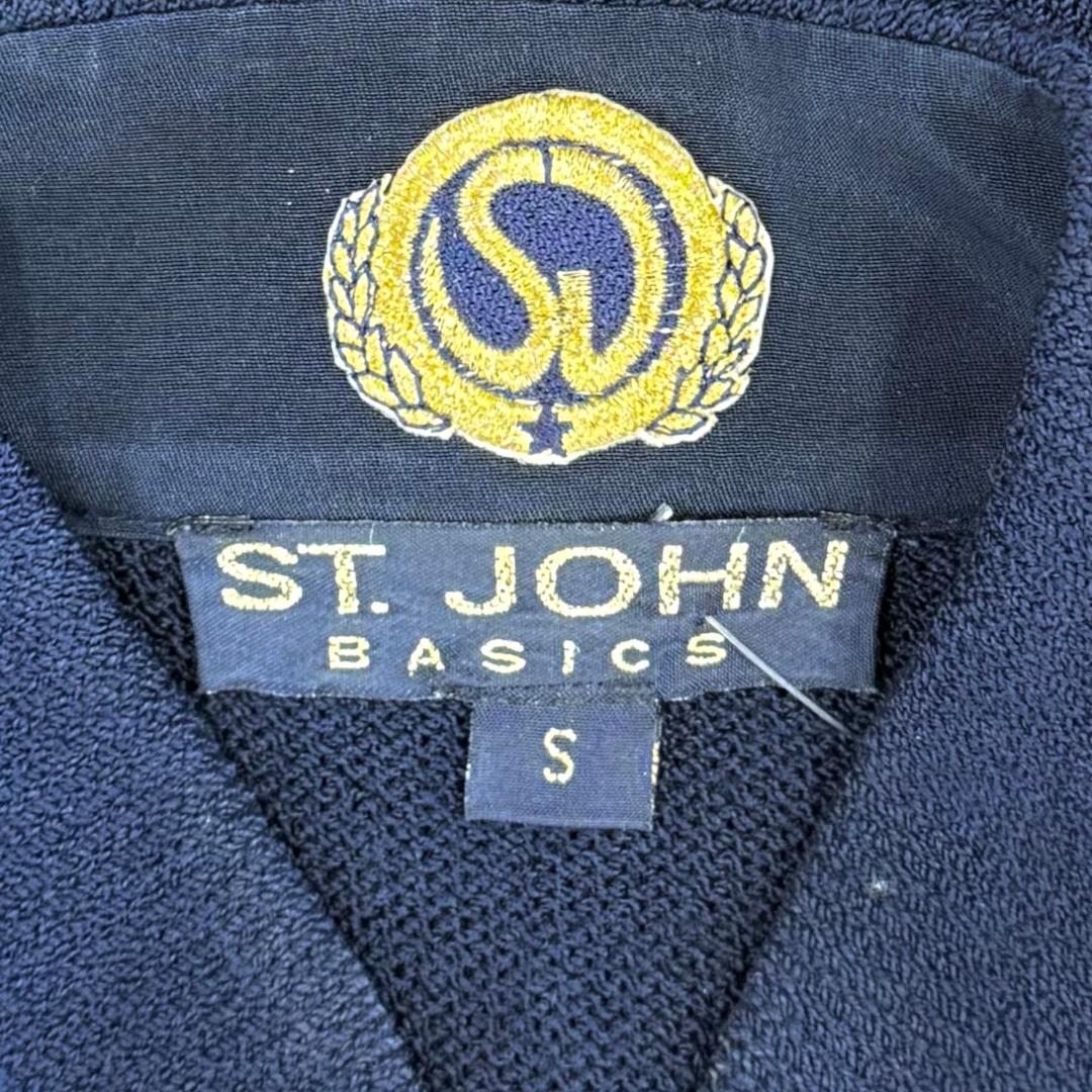 St. John Iconic Long Navy Santana Knit Jacket – Size S (4/6)