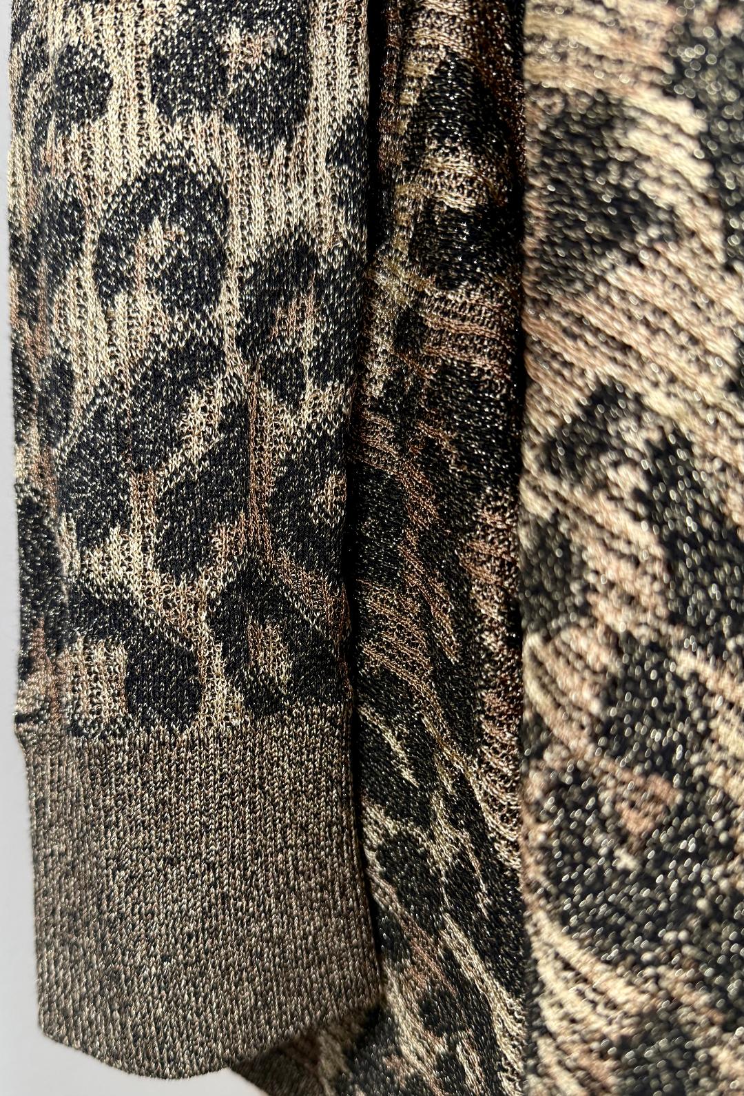 St. John Leopard Print Rayon Wool Knit Wrap Jacket – Size M (6/8)
