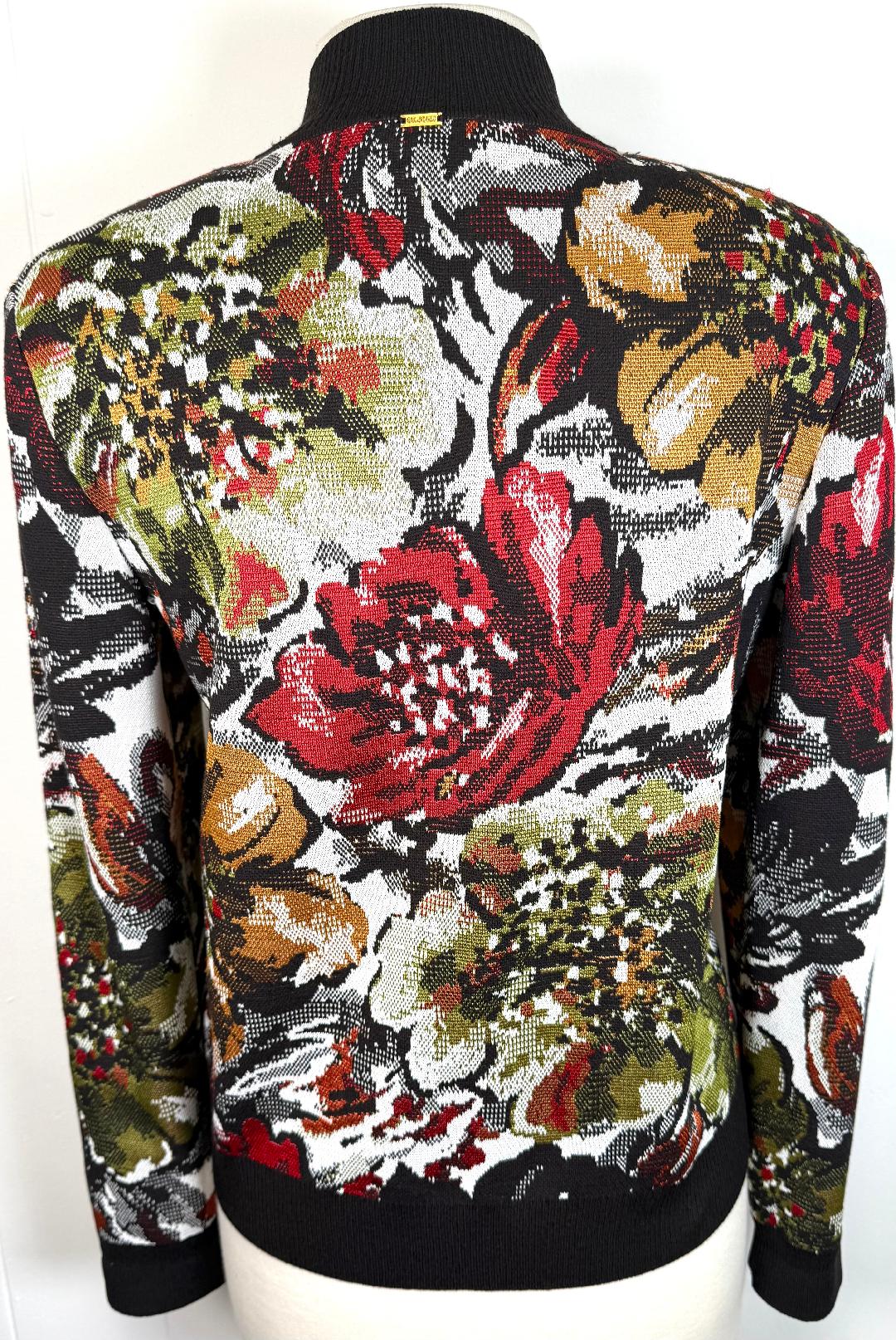 St. John Sport Multi-Color Wool-Blend Jacket – Zip Front – Size S