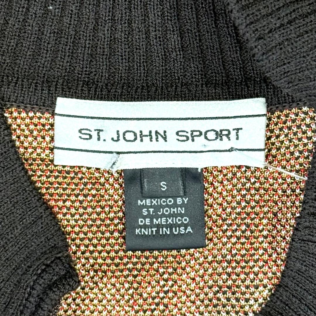 St. John Sport Multi-Color Wool-Blend Jacket – Zip Front – Size S