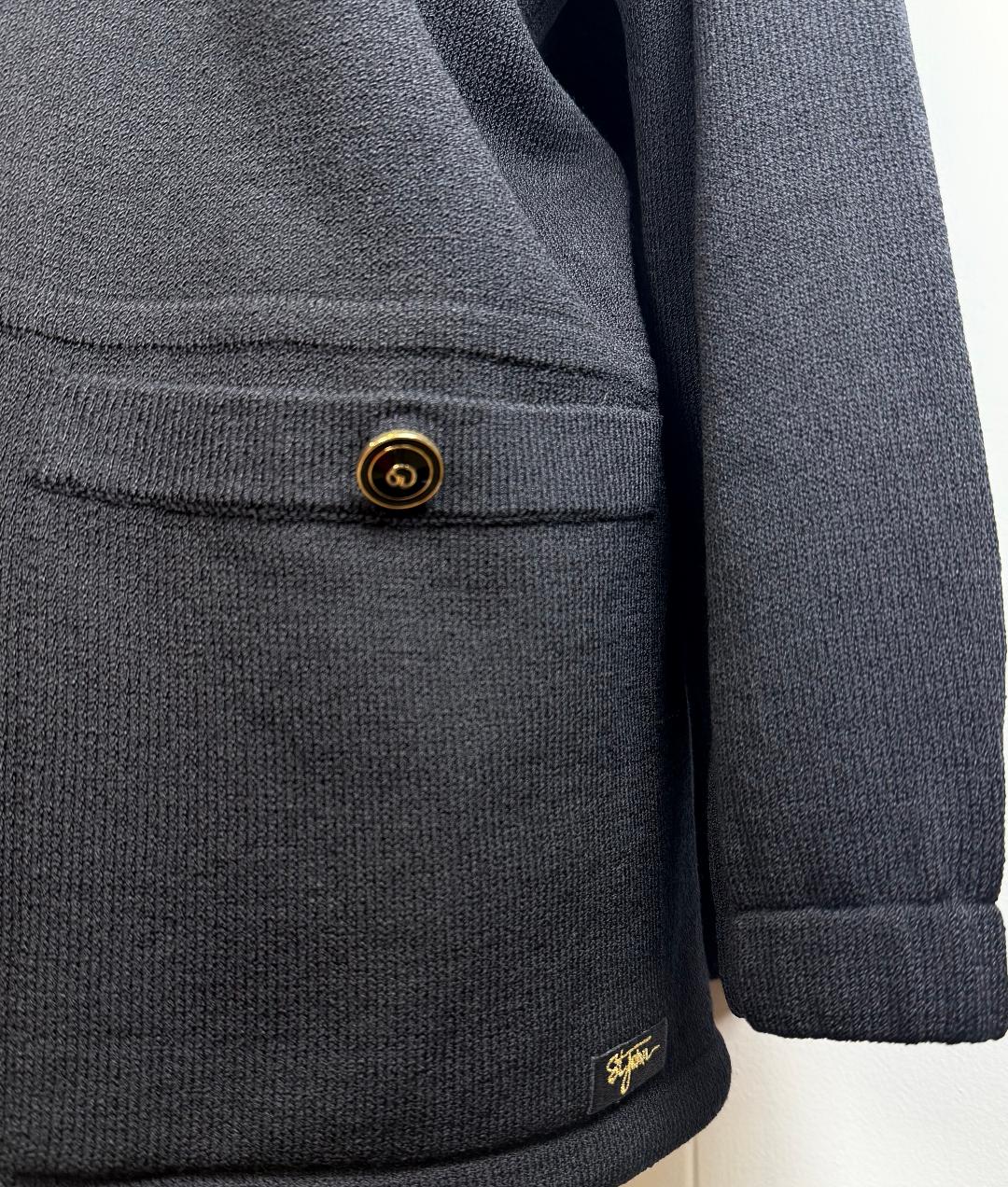 St. John Sport Black Santana Knit Hooded Jacket with Gold Hardware – Relaxed Fit - Multiple Sizes