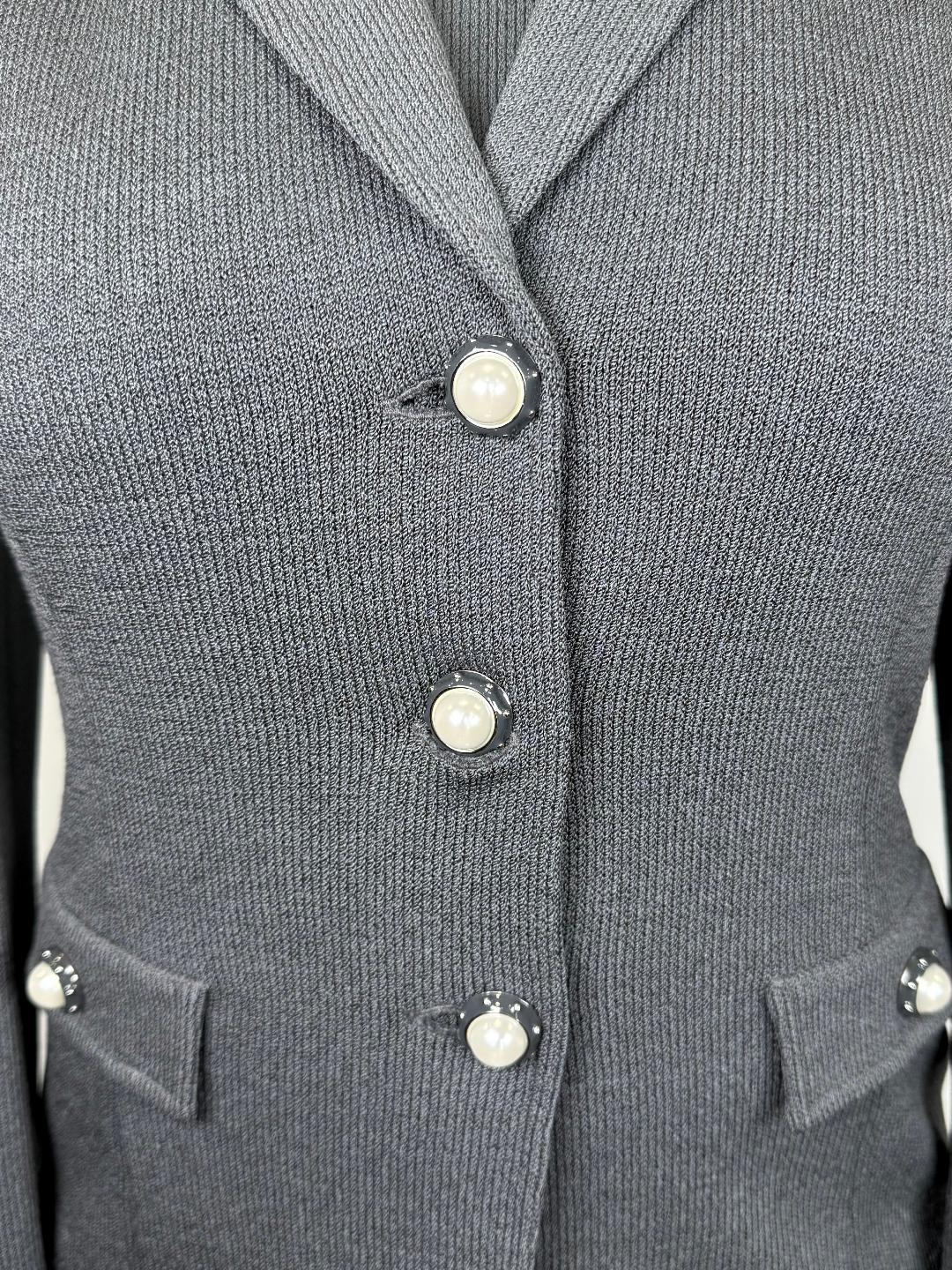 St. John Gray Flint Santana Knit Two-Piece Set – Jacket & Sleeveless Shell - NWT $1,995 - Size M / 8