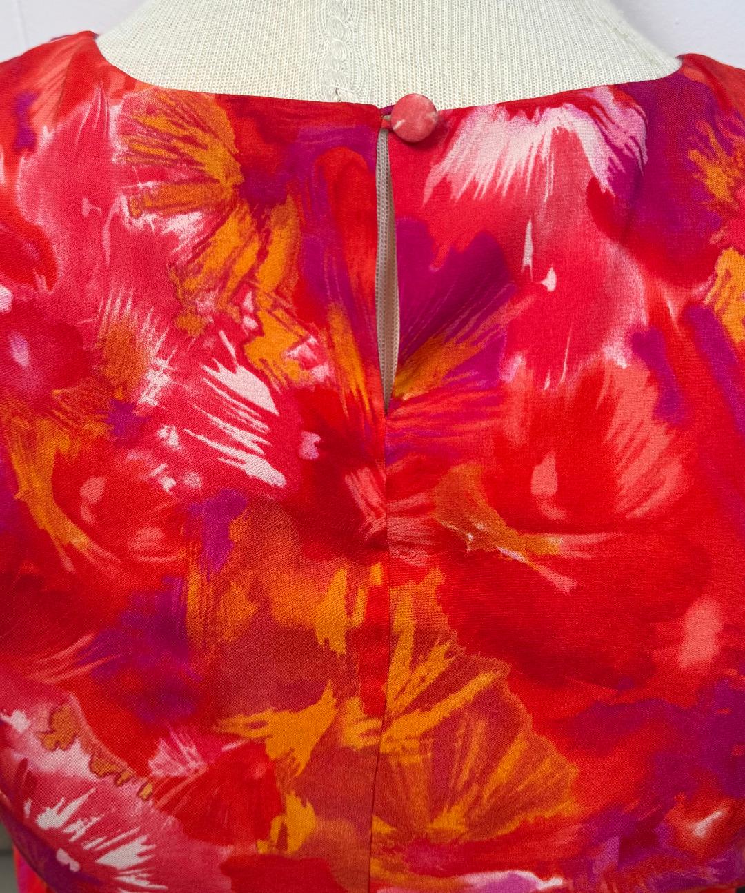 St. John Orange & Hot Pink Knit Jacket and Silk Blouse Set – Size 10 (Jacket, fits 8), Size 8 (Blouse)