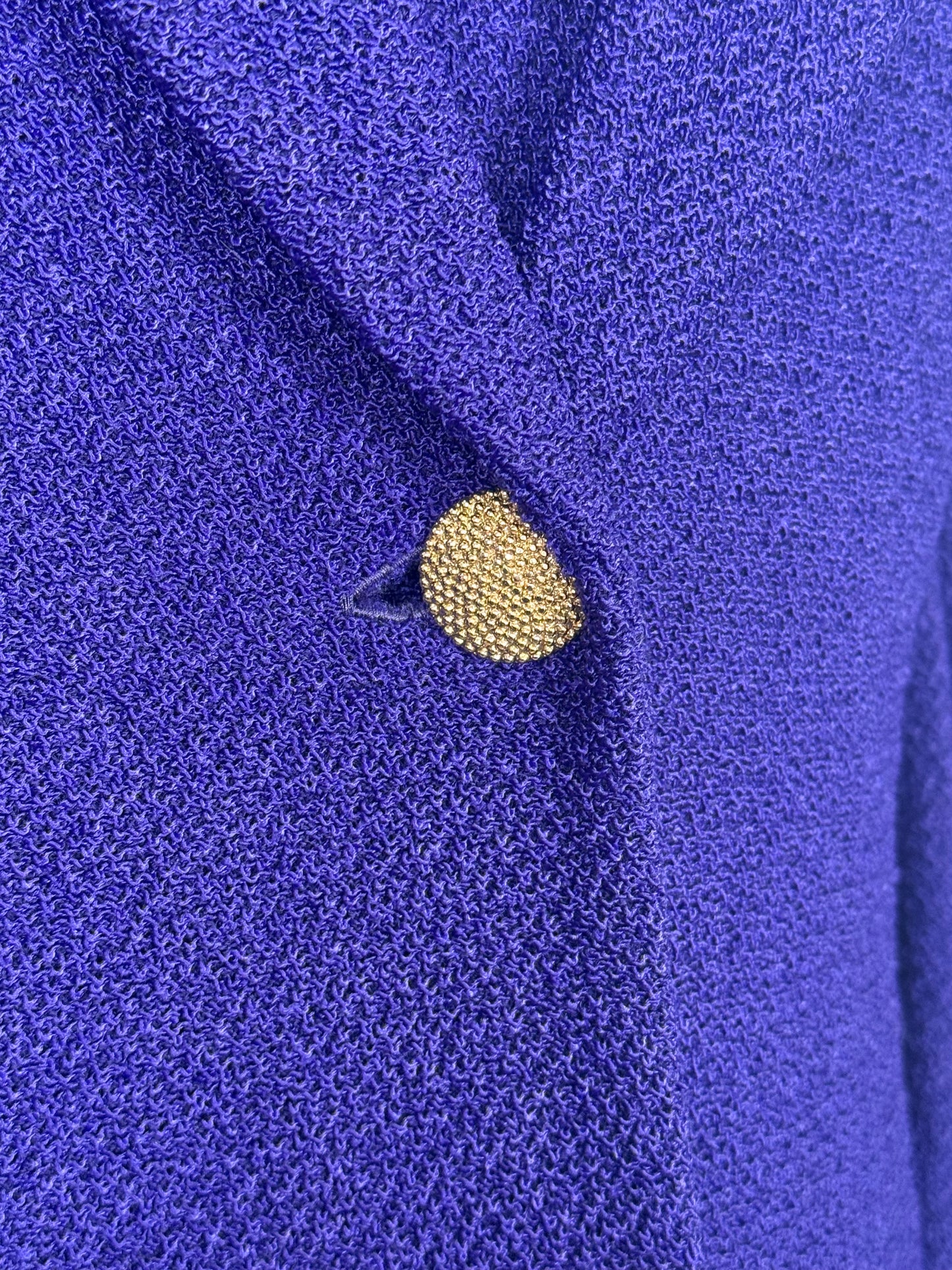 St. John Purple Textured Wool Blend Jacket & Sheath Dress Suit – Size 8