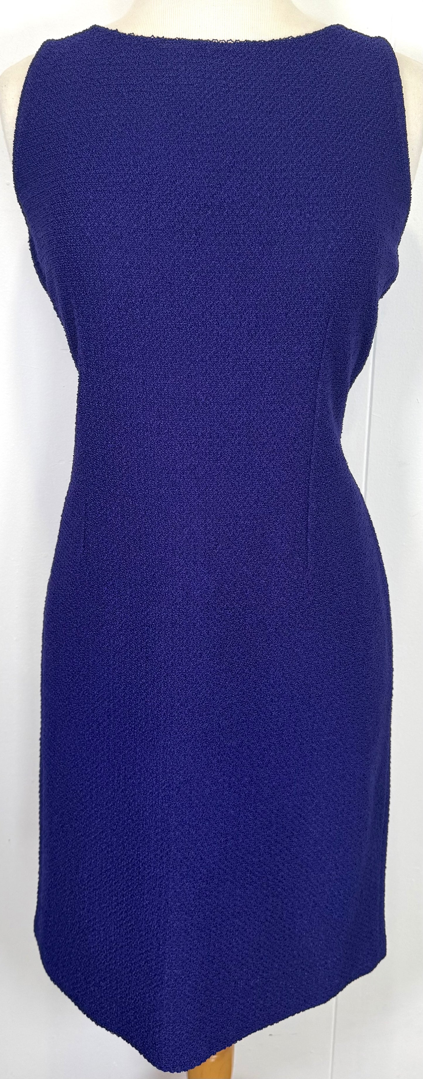 St. John Purple Textured Wool Blend Jacket & Sheath Dress Suit – Size 8