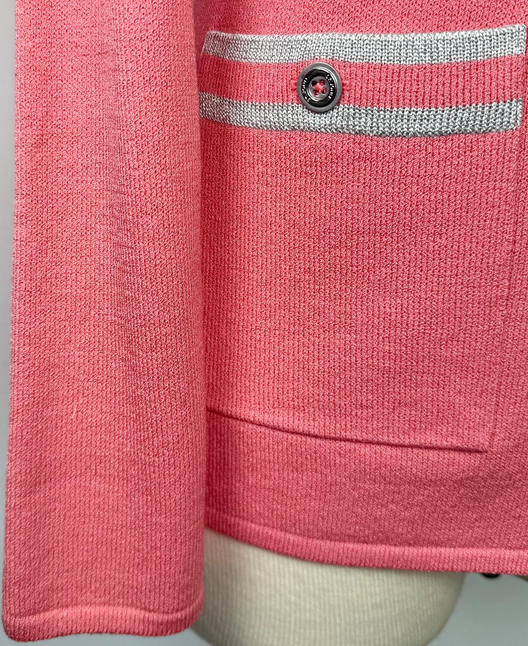 St. John Sport Coral & Silver Santana Knit Two-Piece Set with Pockets – NWT 1,790 - Size M/L/10/12